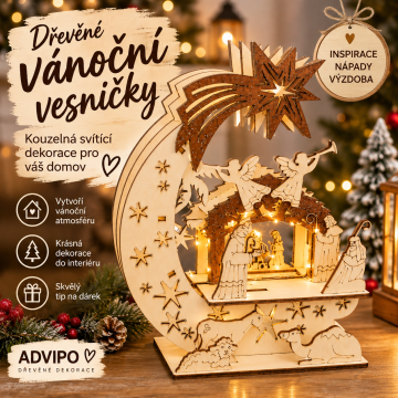 Dřevěné vánoční vesničky: kouzelná svítící dekorace pro váš domov