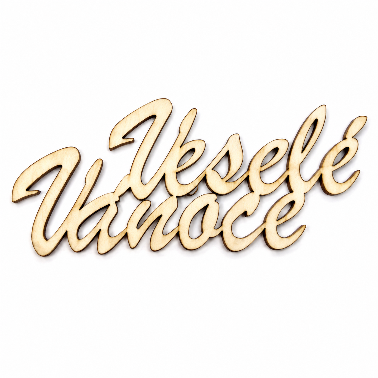 Dřevěný nápis Veselé Vánoce – vánoční dekorace 170 mm