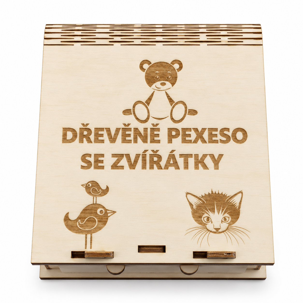 Dřevěné pexeso se zvířátky – 32 kartiček