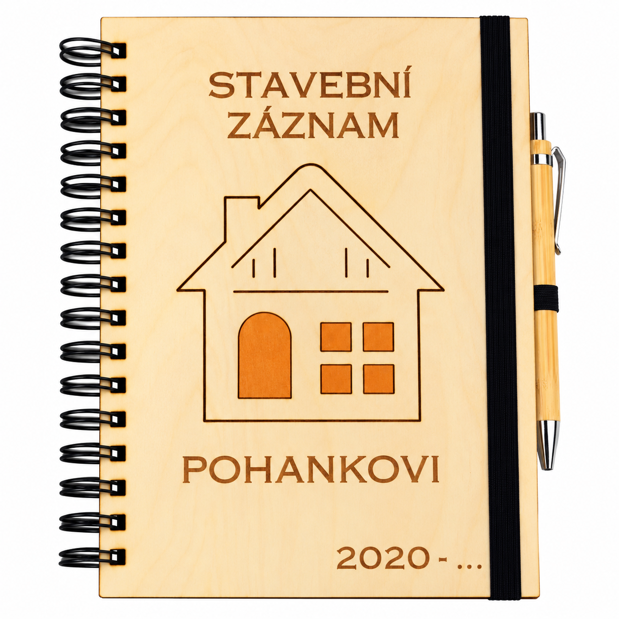 Dřevěný stavební zápisník A5 – Stavební záznam