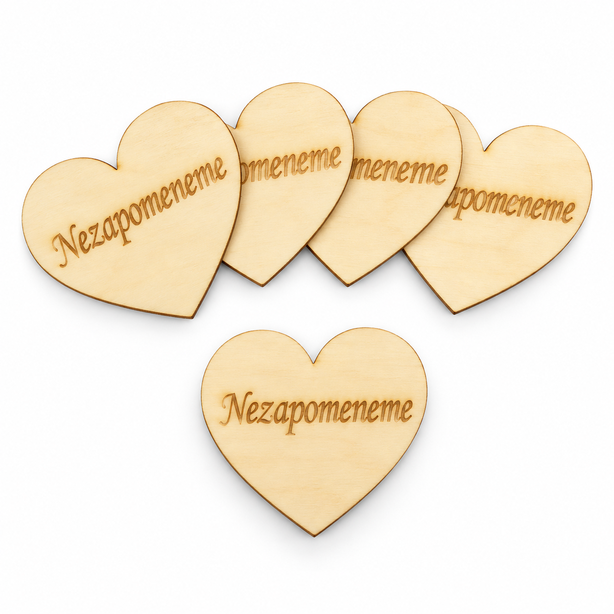 Dřevěné srdíčko „Nezapomeneme“