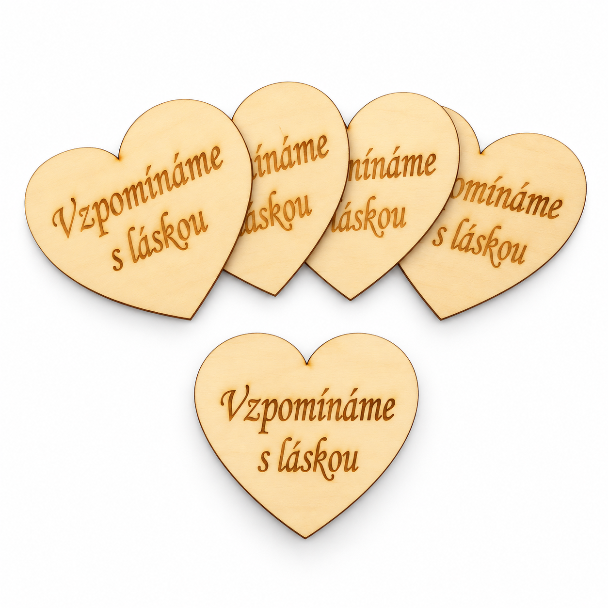 Dřevěné srdíčko „Vzpomínáme s láskou“