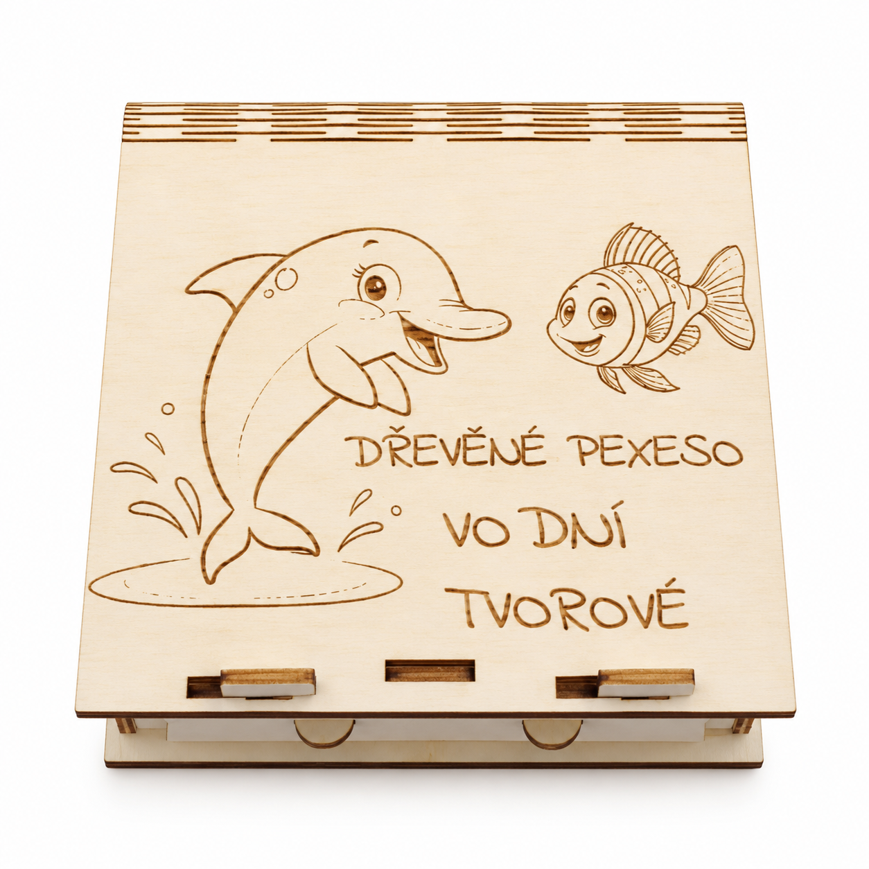 Dřevěné pexeso Vodní tvorové – 32 kartiček