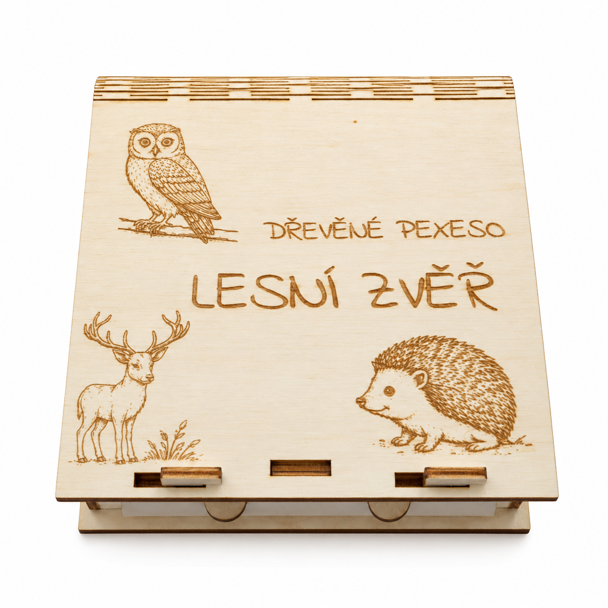 Dřevěné pexeso Lesní zvěř – 32 kartiček