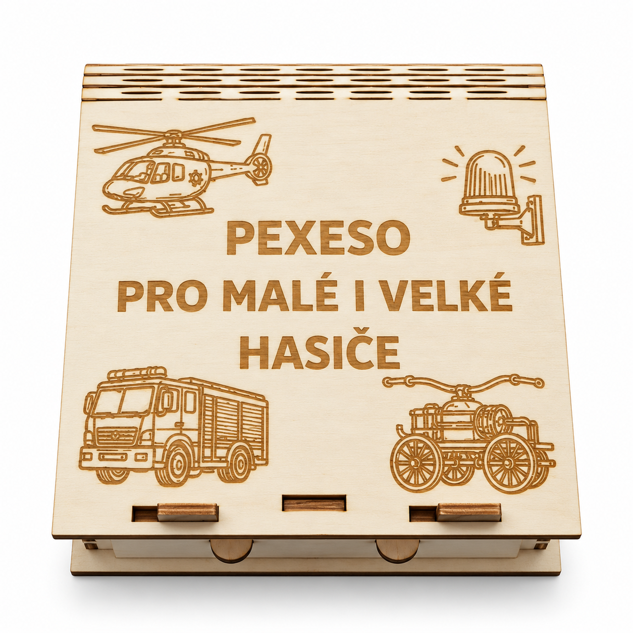 Dřevěné pexeso Hasiči – 32 kartiček