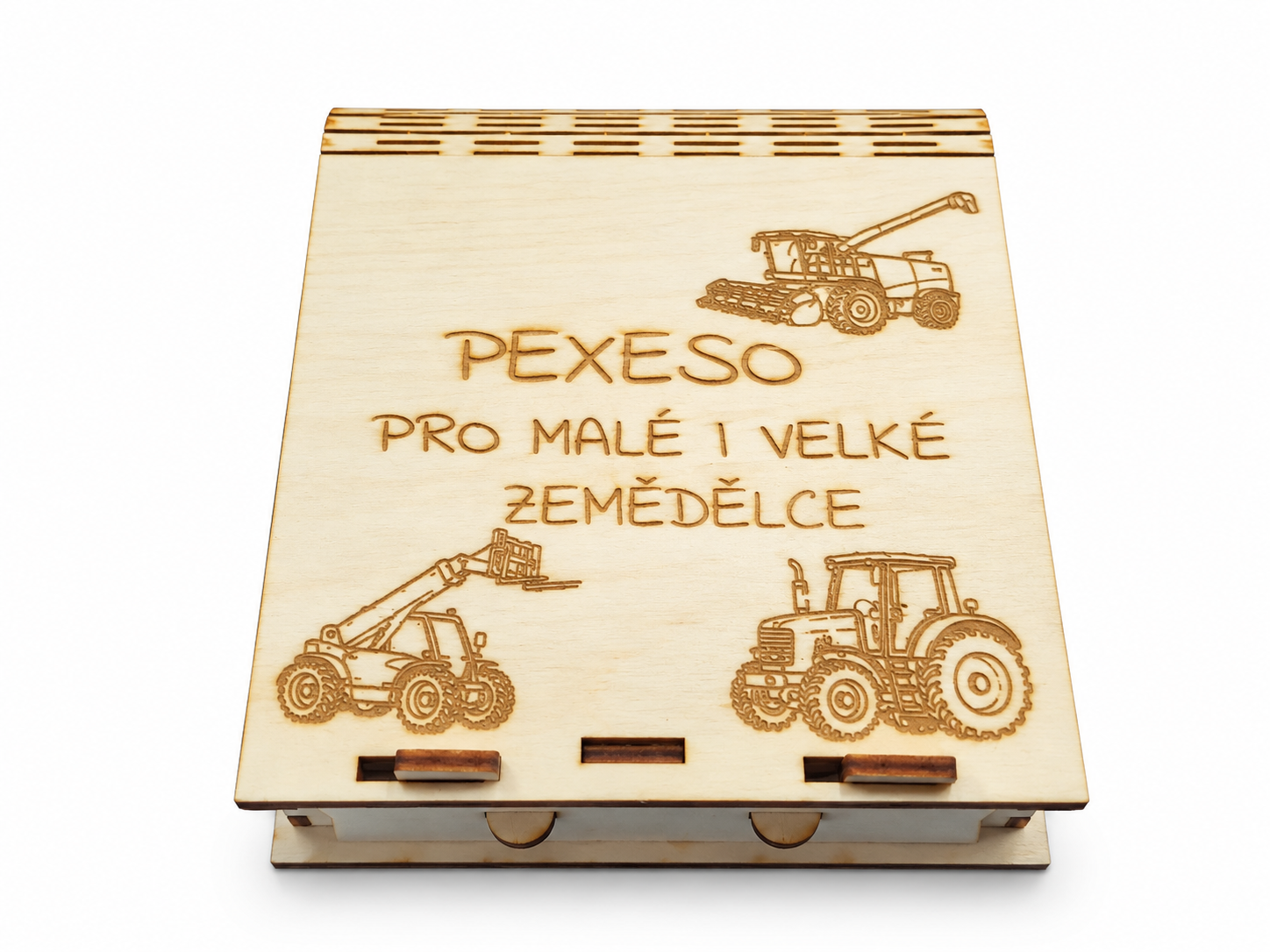 Dřevěné pexeso Zemědělské stroje – 32 kartiček