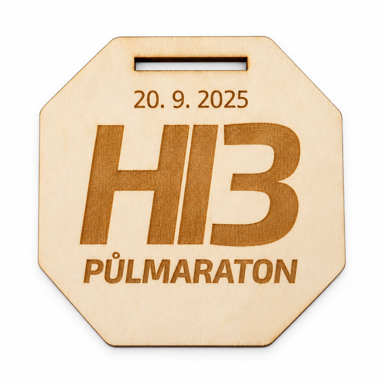Dřevěná medaile – Havlíčkobrodský půlmaraton 2025