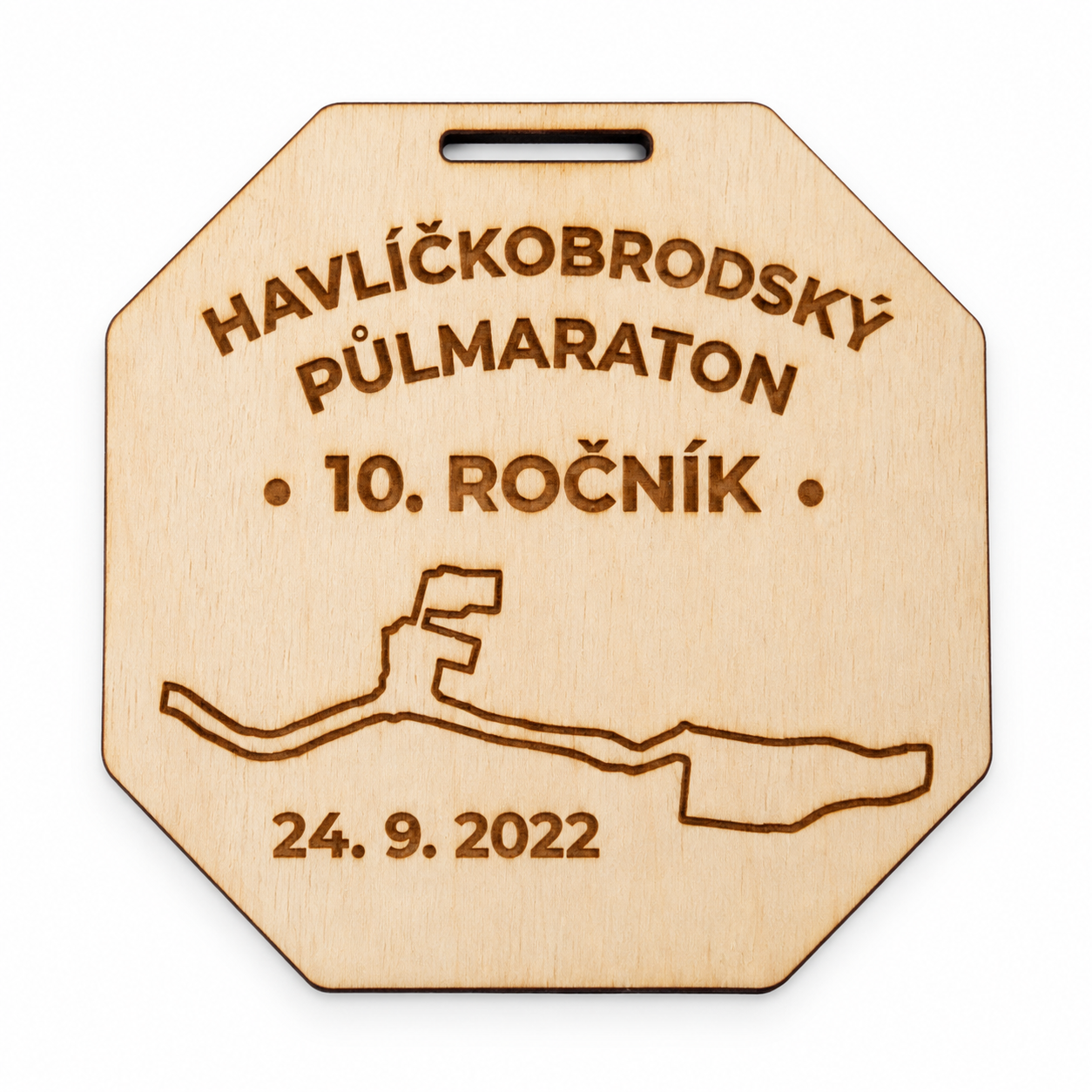 Dřevěná medaile – Havlíčkobrodský půlmaraton 2022